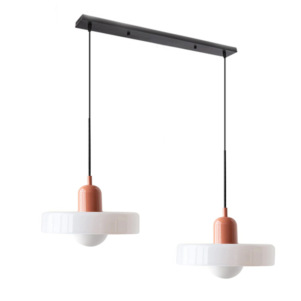 2-Head Bauhaus Glass Pendant Light Adjustable