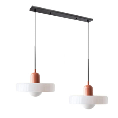 2-Head Bauhaus Glass Pendant Light Adjustable