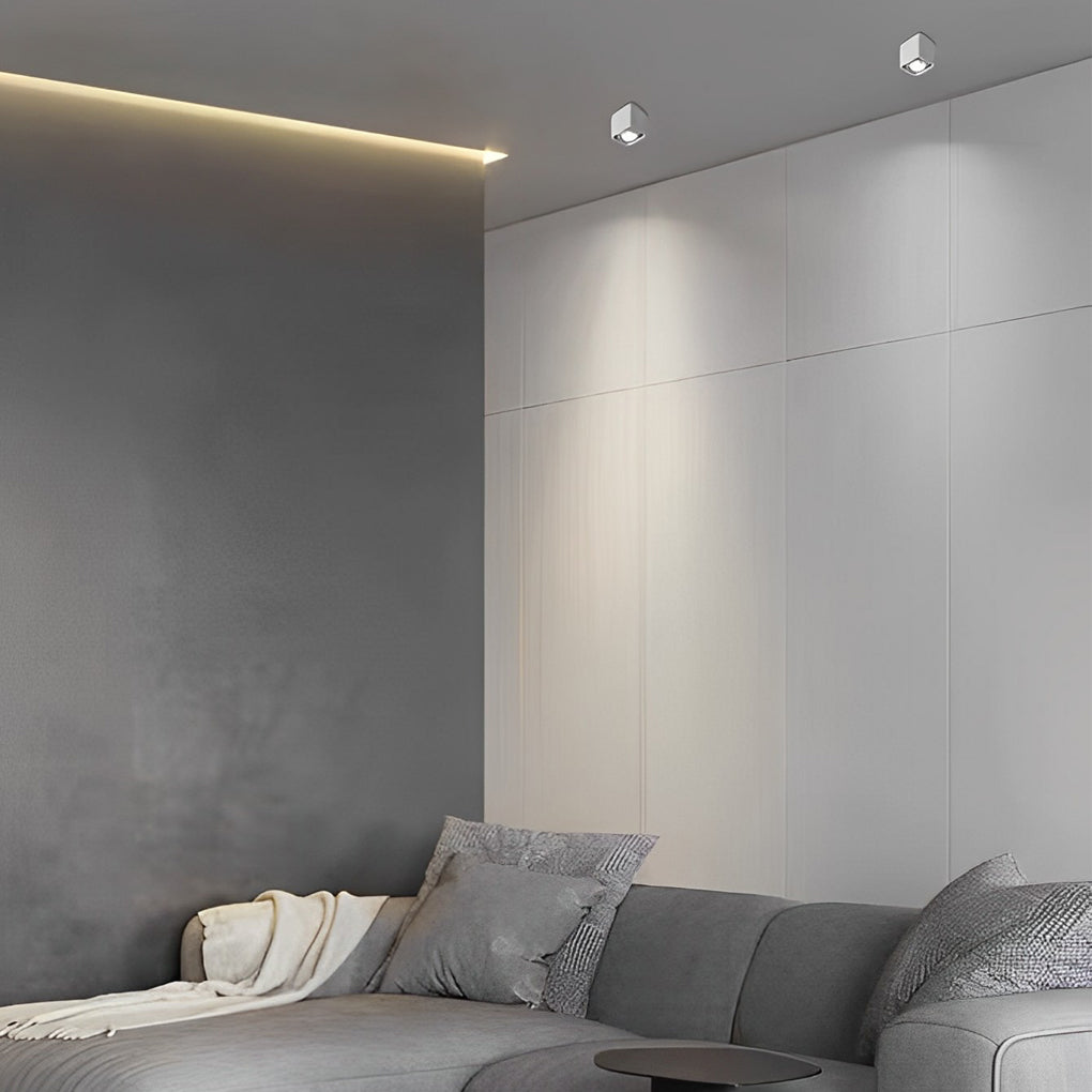 Square Adjustable Ceiling Lamp with Dimmable LED Light