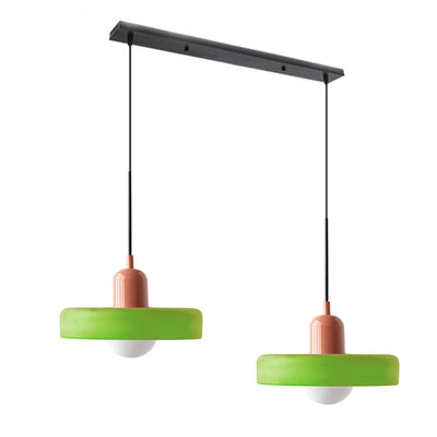 2-Head Bauhaus Glass Pendant Light Adjustable