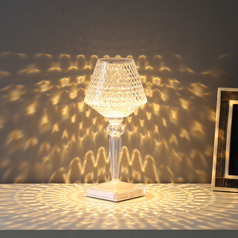 Rechargeable Crystal Lampshade Touch LED Lamp