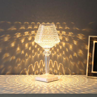 Rechargeable Crystal Lampshade Touch LED Lamp