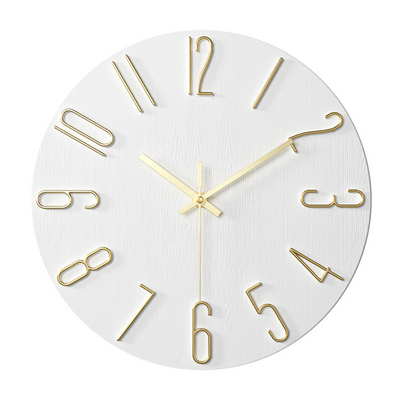 Modern Black Wall Clock | 30 cm Silent Minimalist Design