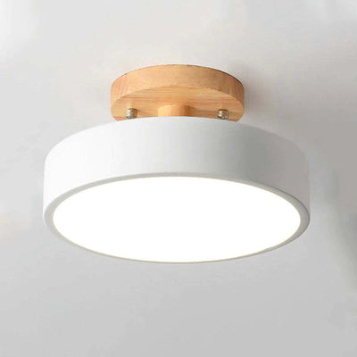 Modern Wood LED Ceiling Light with Dimmable Function