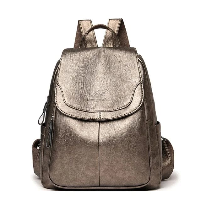 Women’s Anti-Theft Leather Backpack with RFID