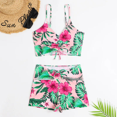 Women’s Floral High-Waist Bikini Set