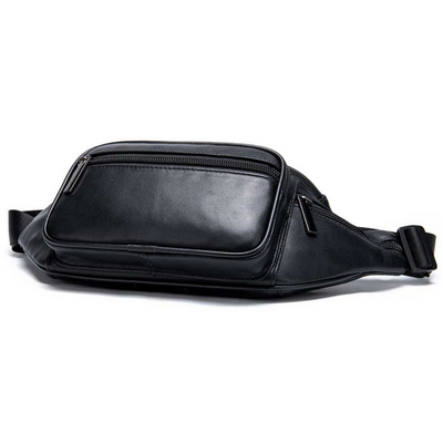 Leather Shoulder Crossbody Bag with Multiple Compartments for Men