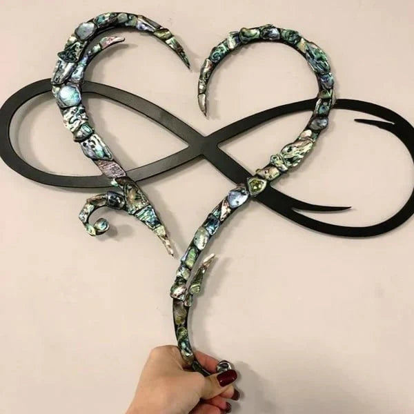 Iron Wall Art with Infinity Heart Design