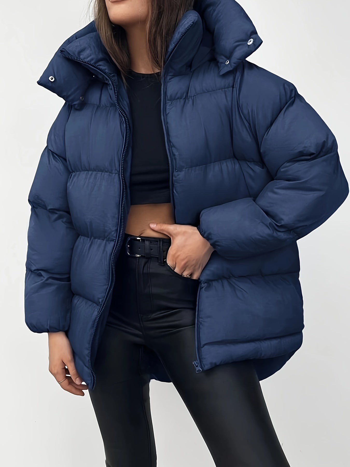 Fiona Women’s Winter Puffer Jacket with Zip Pockets