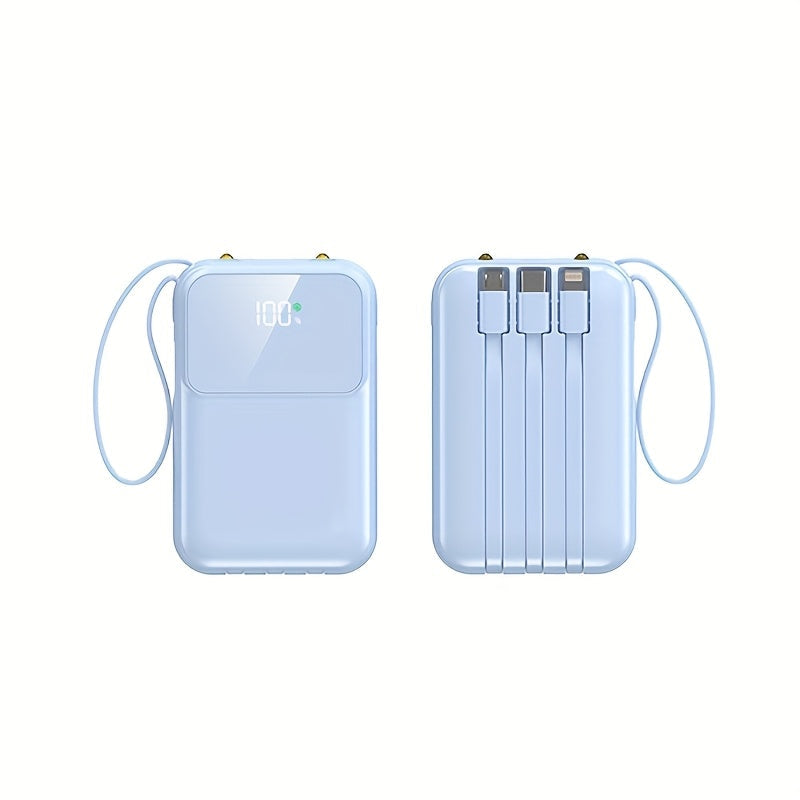 10000mAh Portable Power Bank with Cables