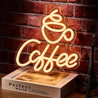 Neon LED Coffee Sign for Kitchen or Café Wall