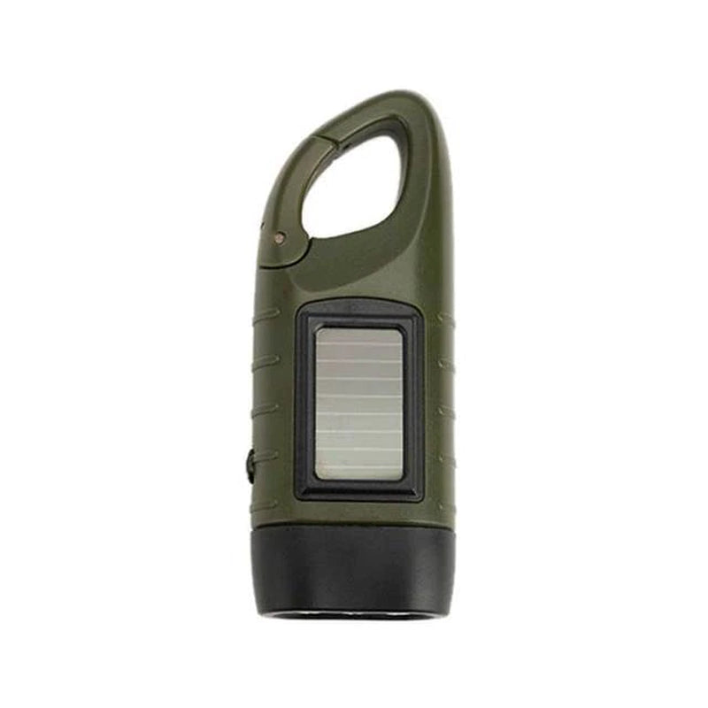Hand Crank Solar Powered LED Flashlight