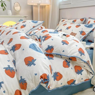 Blossom & Berry Dream Bedding Set 4pcs Floral Duvet Cover