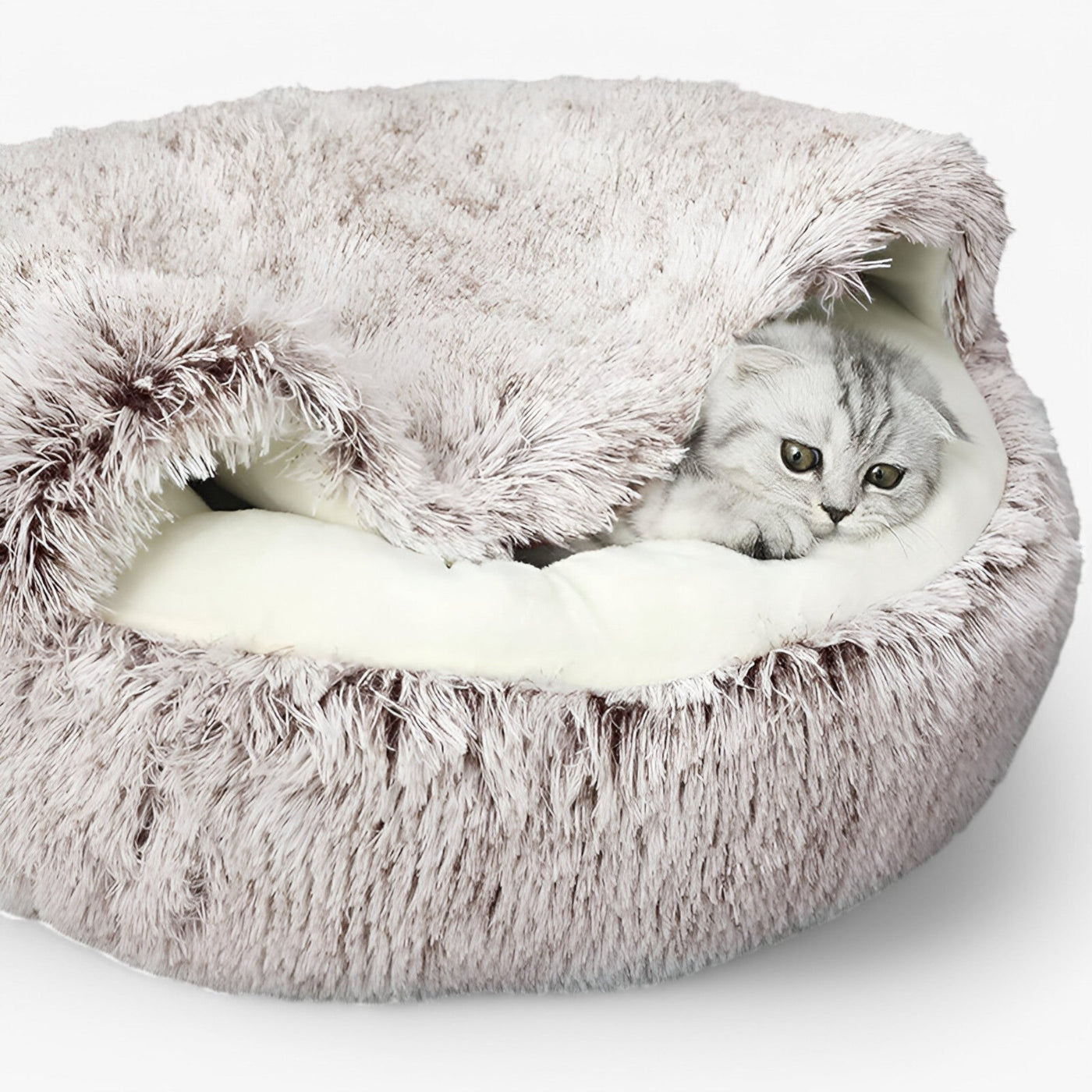 Soft Winter Pet Bed with Washable Cover and Non-Slip Base