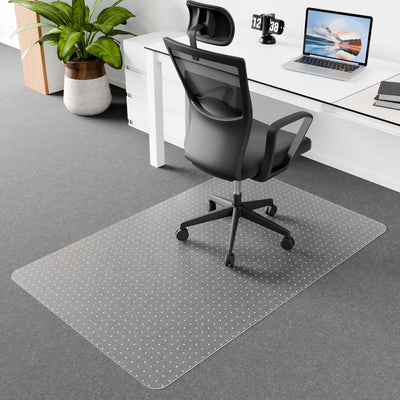 Myrida Clear PVC Office Chair Mat for Low-Pile Carpet Floors
