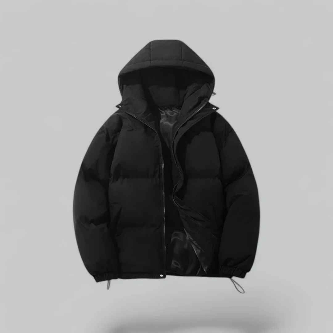 Unisex Hooded Down Jacket for Winter with Zipper