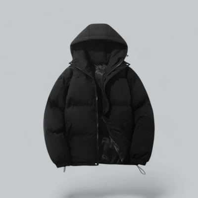 Unisex Hooded Down Jacket for Winter with Zipper