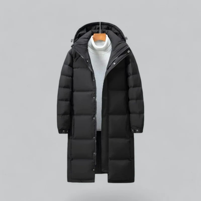 Men’s Long Hooded Puffer Winter Coat Warm