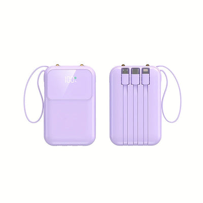 10000mAh Portable Power Bank with Cables