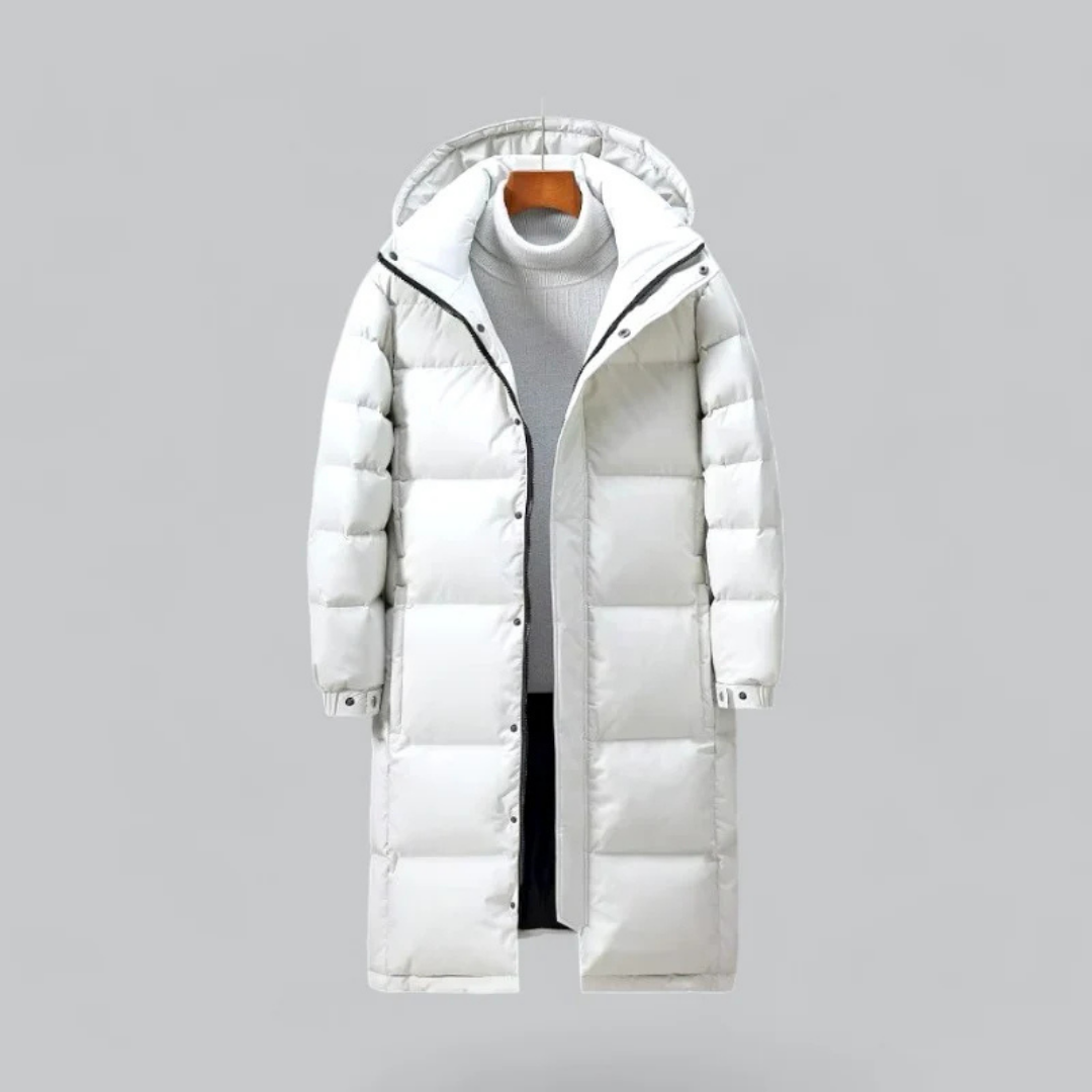 Men’s Long Hooded Puffer Winter Coat Warm