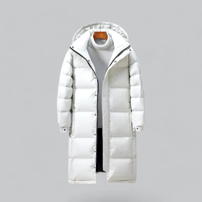 Men’s Long Hooded Puffer Winter Coat Warm