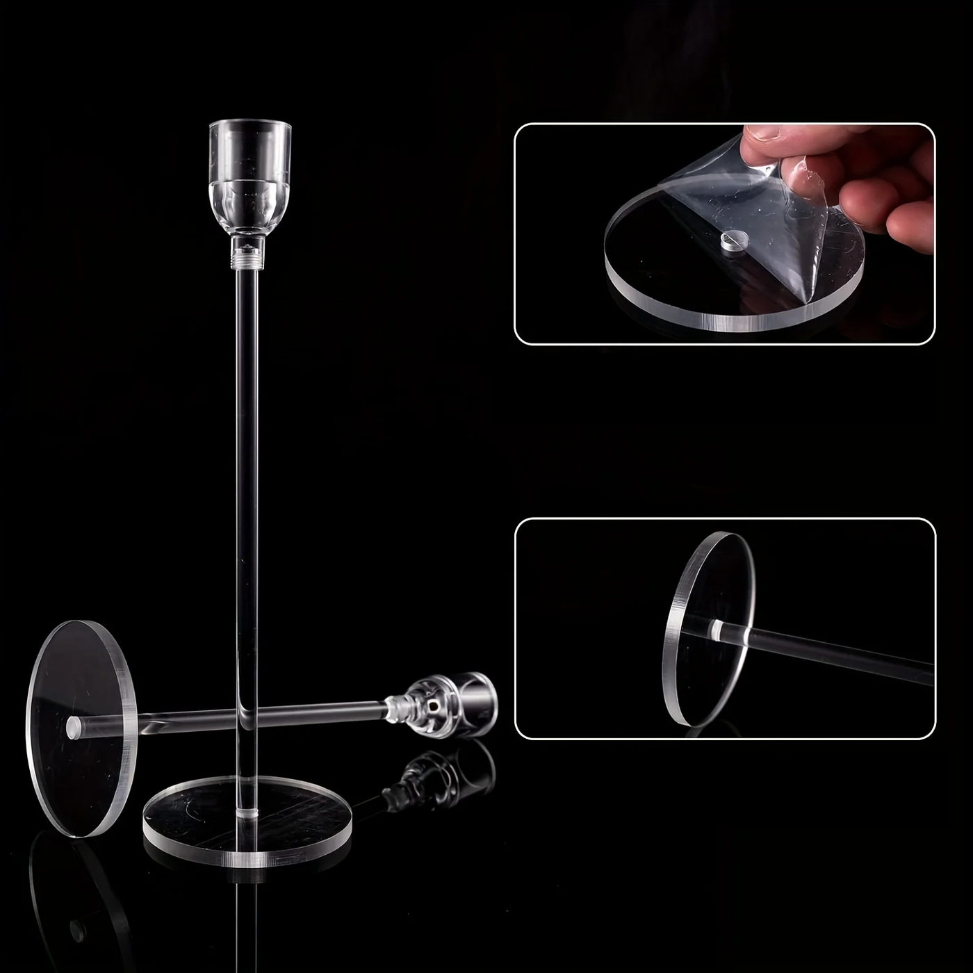 LumenAcry Acrylic Candle Holder Set (3-piece)