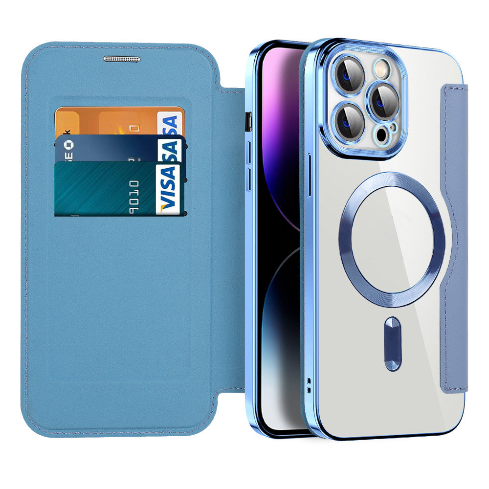 Magnetic Leather Flip Case iPhone 11–14 Series