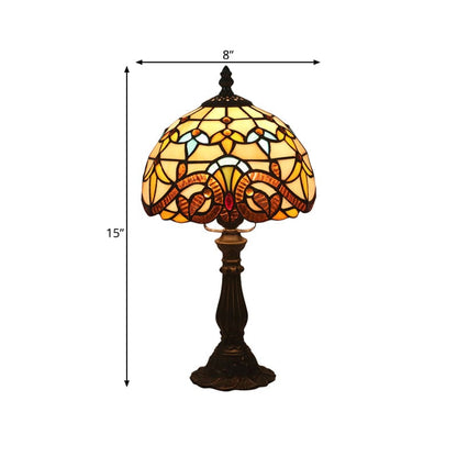 LightBreeze - Tiffany-style lamp made of colored glass with lead lines