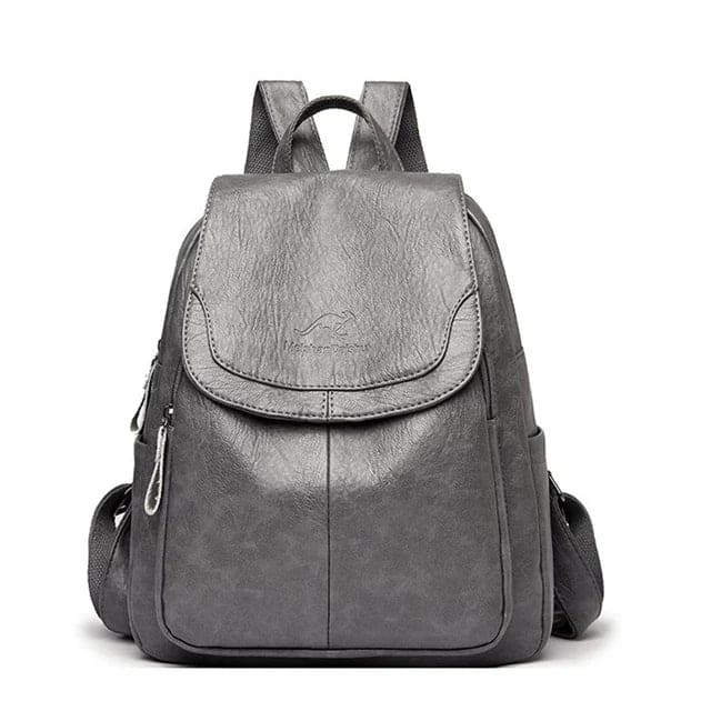 Women’s Anti-Theft Leather Backpack with RFID