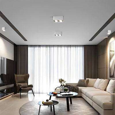 Square Adjustable Ceiling Lamp with Dimmable LED Light