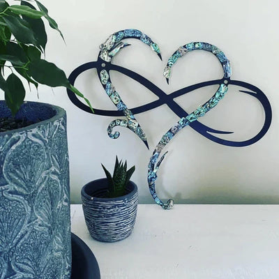 Iron Wall Art with Infinity Heart Design