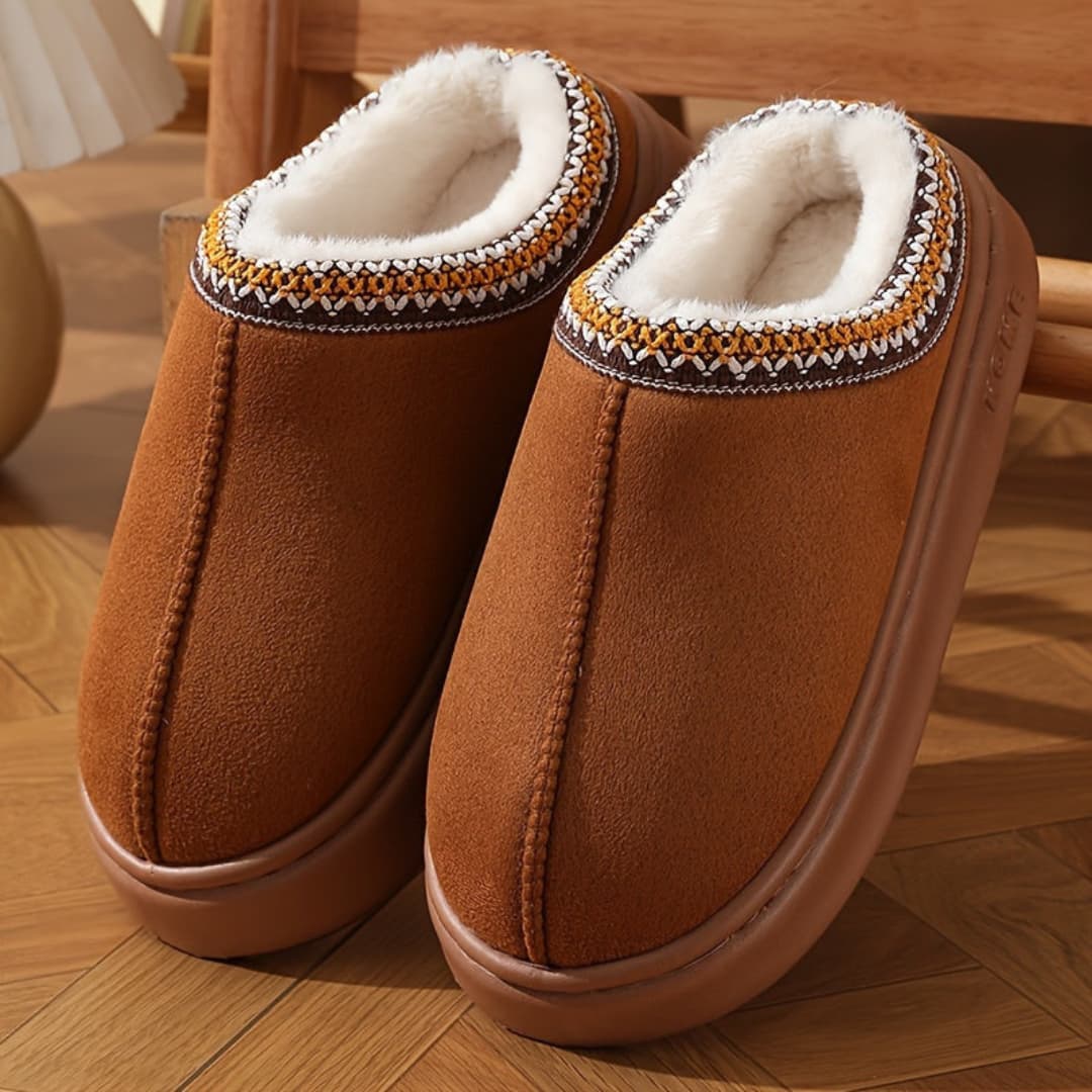 Women’s Winter Slippers – Plush Lined with Non-Slip Sole