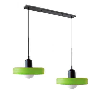 2-Head Bauhaus Glass Pendant Light Adjustable