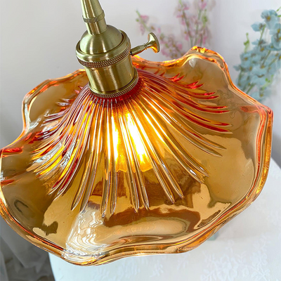 Chic Hibiscus Glass Pendant Lamp