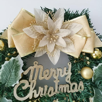 Holiday Harmony Merry Christmas Wreath for Home Decor