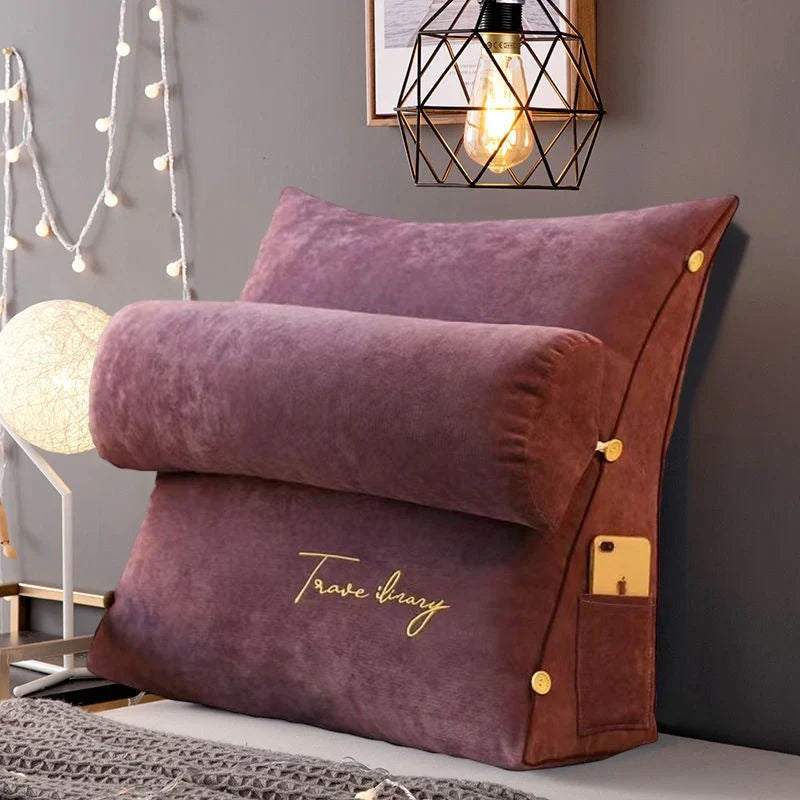 Wedge Back Support Pillow with Neck Roll