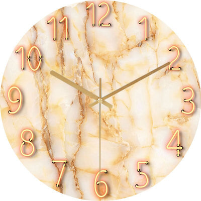 Modern Wooden Wall Clock with Silent Mechanism