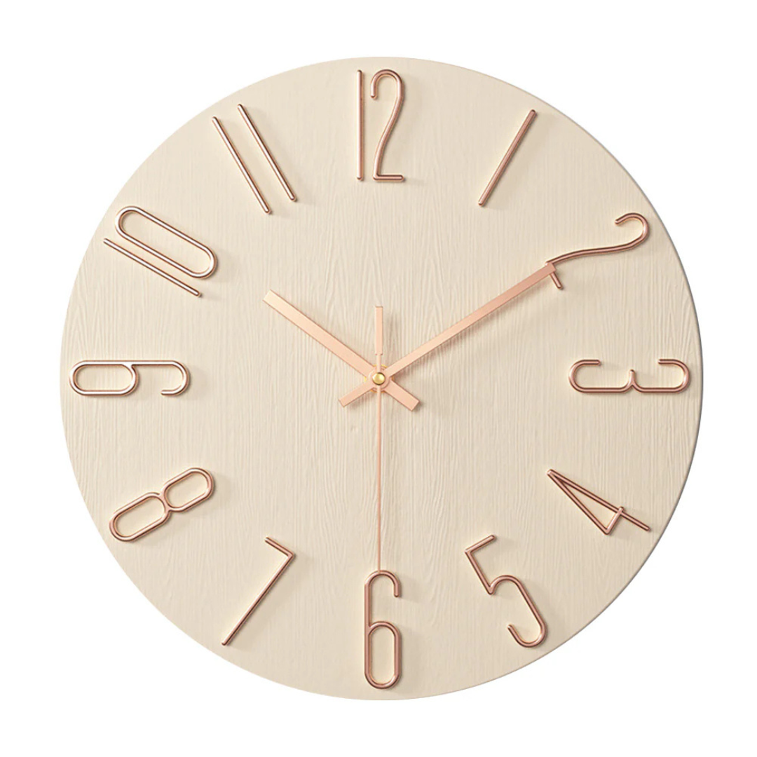 Modern Black Wall Clock | 30 cm Silent Minimalist Design