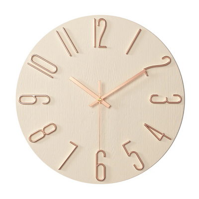 Modern Black Wall Clock | 30 cm Silent Minimalist Design