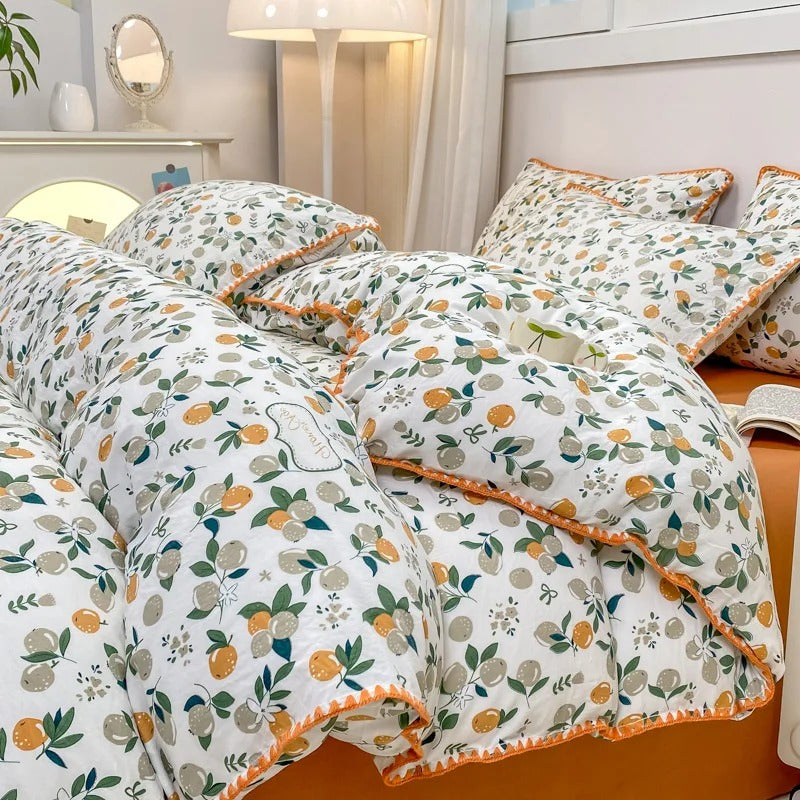 Blossom & Berry Dream Bedding Set 4pcs Floral Duvet Cover