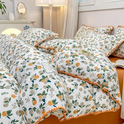Blossom & Berry Dream Bedding Set 4pcs Floral Duvet Cover