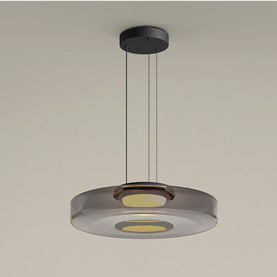 Bauhaus Glass Pendant Light with Warm LED Bulb