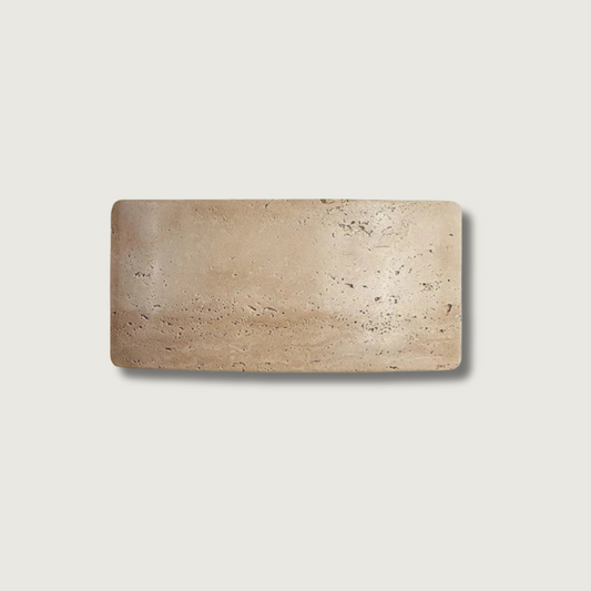 StoneLuxe – Minimalist Wall Lamp in Travertine