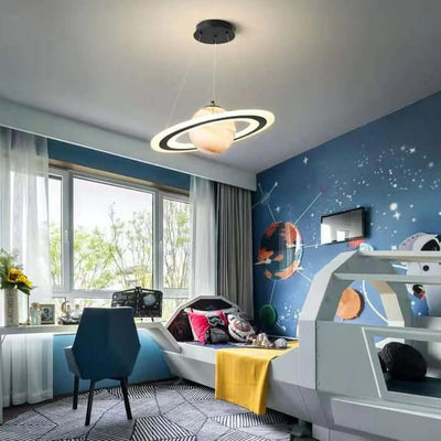LED Pendant Lamp for Kids Room Planet Design
