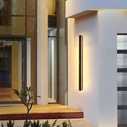 Edge Modern Design LED Wall Lamps Black Metal for Garden and Hall