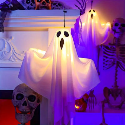 Set of 3 LED Hanging Ghost Decorations for Halloween