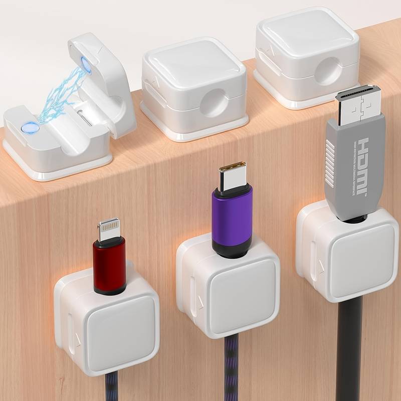 Magnetic Cable Organizer Clip for Desk & Office