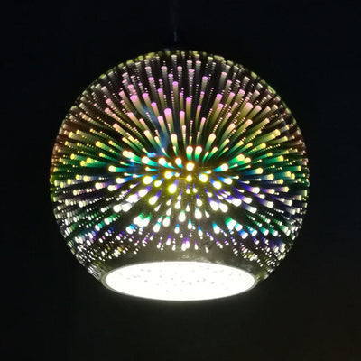 Modern 3D Firework Glass Dome Pendant Light