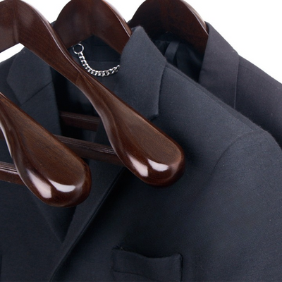 Luxury Wooden Clothes Hangers with Curved Design