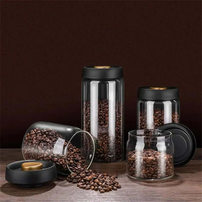 Glass Coffee Bean Container – Airtight Aroma Preservation Jar